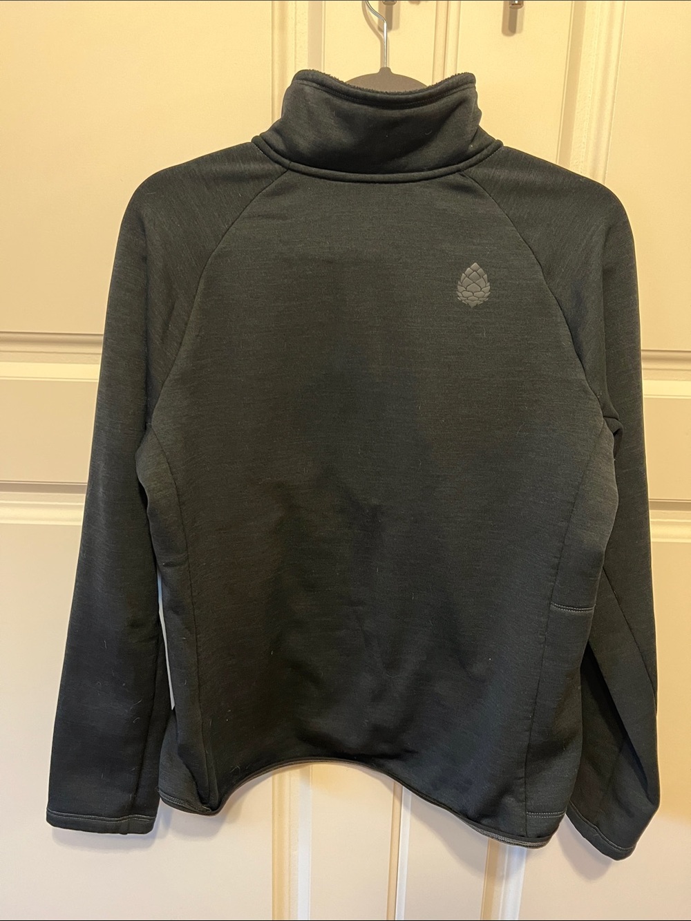 Stio Women’s Glide Power Stretch Abyss Heather Gray Zip Pullover Fleece Top L - Picture 5 of 10
